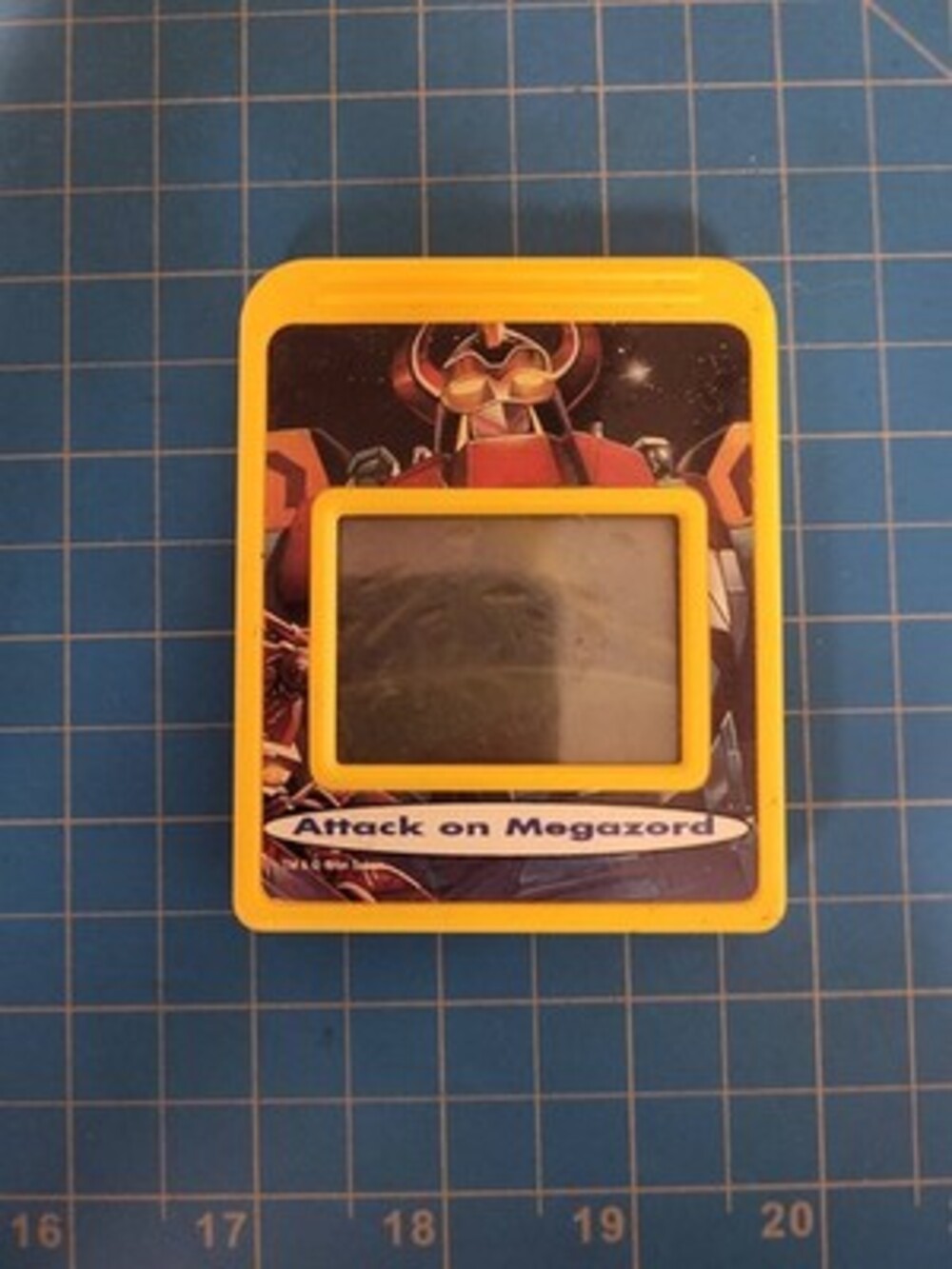 1994 Attack on Megazord LCD Game Saban Power Rangers Vintage Yellow Handheld